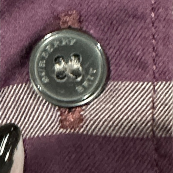 Burberry Brit purple plaid cotton full-sleeve shirt! - Picture 5 of 5